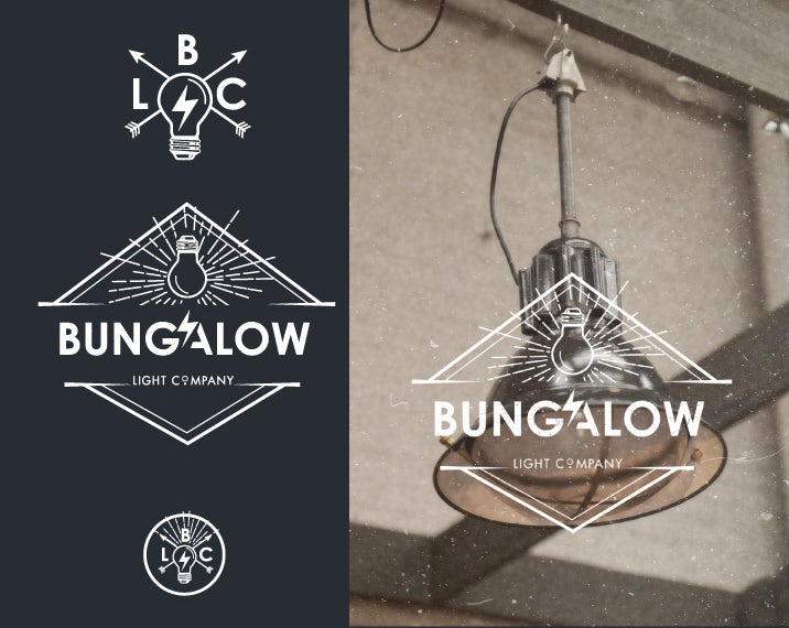 bungalow light bulb  logo 