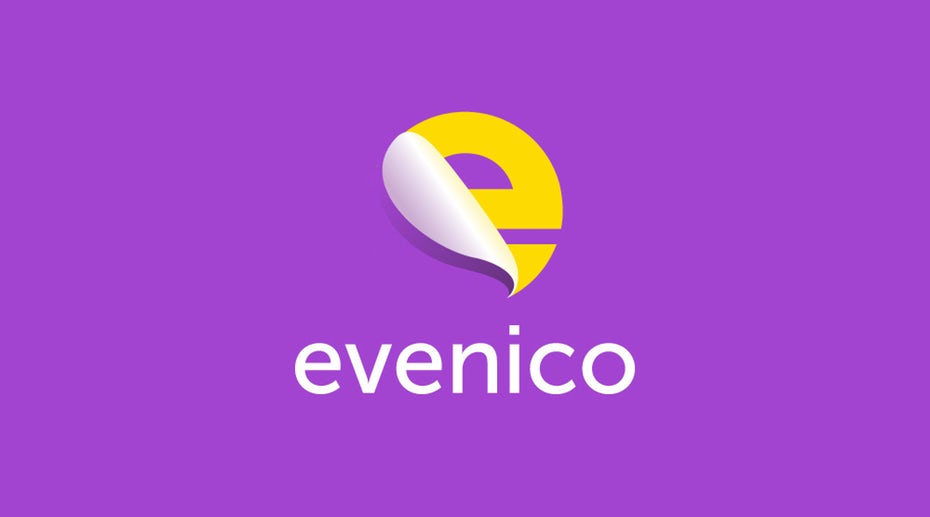 purple and yellow letter E  logo 