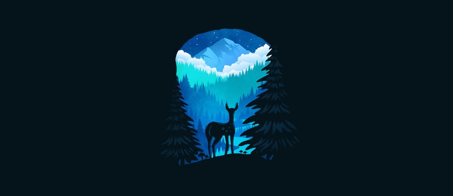 forest with deer  logo 