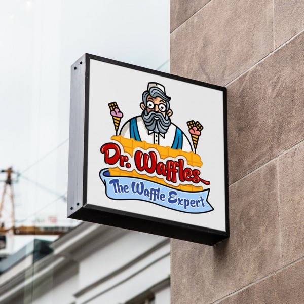 Waffle shop  logo  design