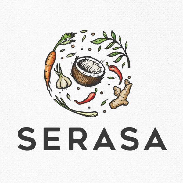 food  logo  with detailed ingredients