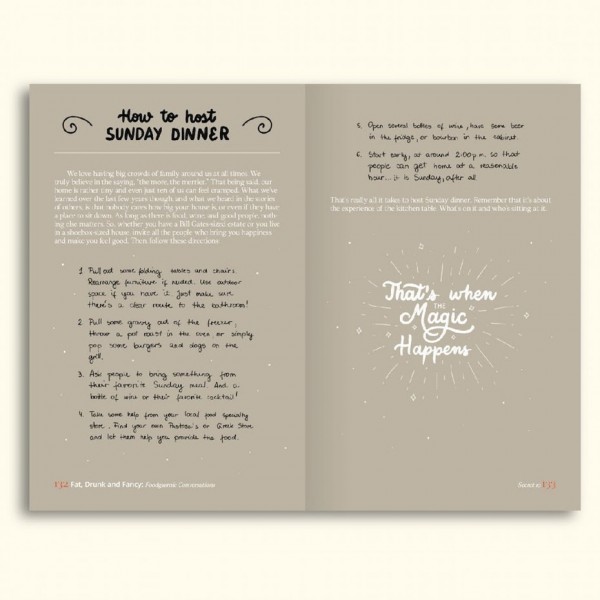 Hand lettered book interior