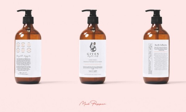 Given Hand Wash Label Design