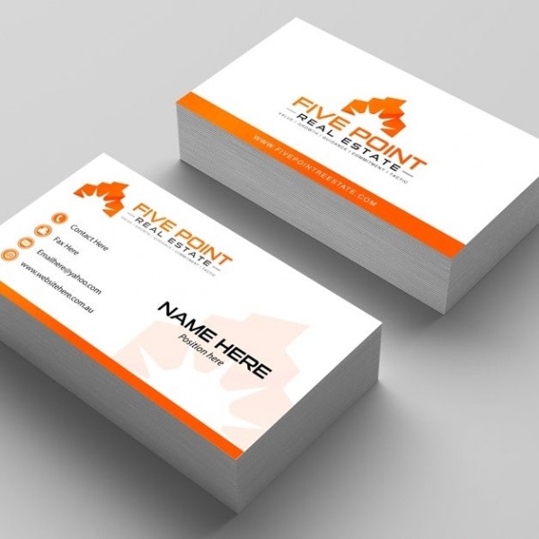 Five point real estate business card