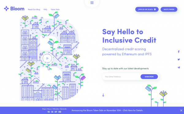 Bloom website screenshot