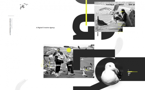 Elegant seagulls website screenshot