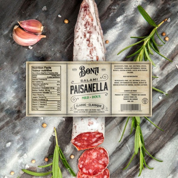 Salami label design