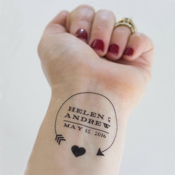 wedding temporary tattoo