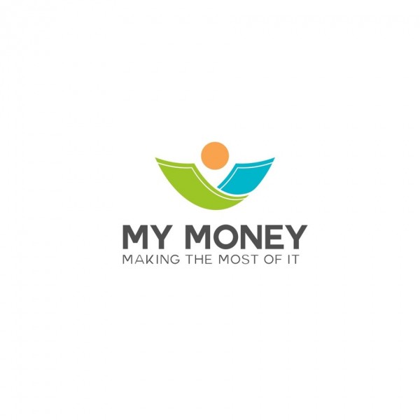 simple flat color money  logo  design