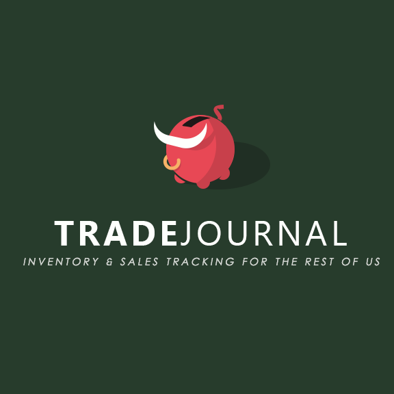 Trade journal  logo  made up of a piggy bank with bull horns