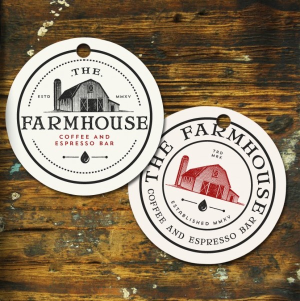 Farmhouse coffee house  logo  design