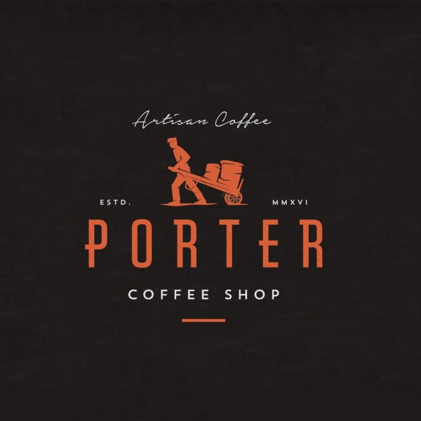 Porter coffee shop  logo  design