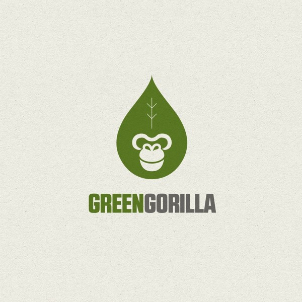 Green gorilla  logo  design