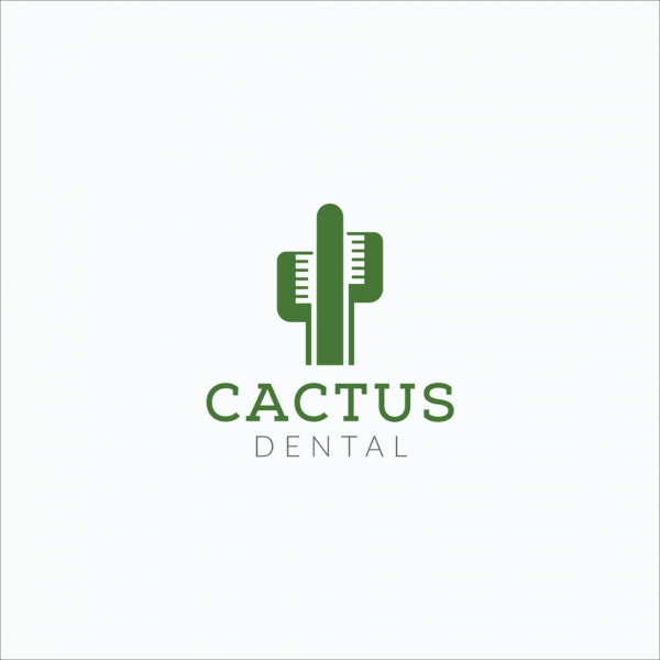 Green cactus  logo  design