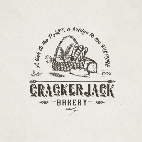 Bread-centric  logo : Crackerjack Bakery