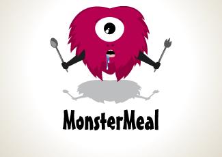 MonsterMeal快餐店logo標(biāo)志logo設(shè)計，品牌vi設(shè)計