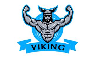 VIKING健身房logo標志logo設計，品牌vi設計