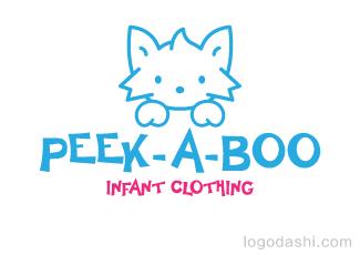 PEEK-A-BOO嬰幼兒服裝標志logo設計，品牌vi設計