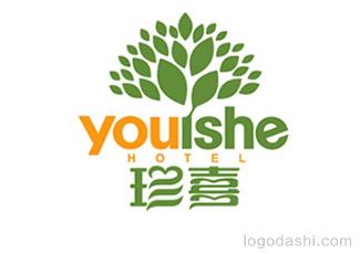 珍喜家庭快捷酒店標(biāo)志logo設(shè)計(jì)，品牌vi設(shè)計(jì)