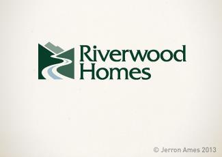 Riverwood房屋標志logo設計，品牌vi設計