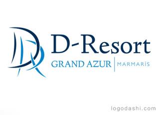 D-Resort酒店標(biāo)志標(biāo)志logo設(shè)計(jì)，品牌vi設(shè)計(jì)