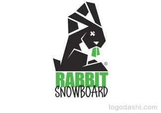 RabbitSnowboard標志logo設計，品牌vi設計