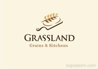 Grassland全谷物標志logo設計，品牌vi設計