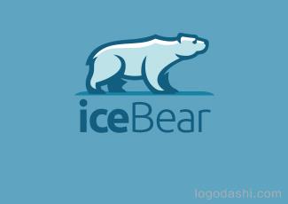 iceBear北極熊標(biāo)志logo設(shè)計，品牌vi設(shè)計