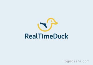 RealTimeDuck標(biāo)志標(biāo)志logo設(shè)計(jì)，品牌vi設(shè)計(jì)