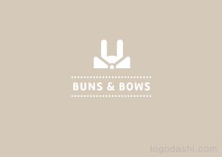 BUNS&BOWS標(biāo)志logo設(shè)計(jì)，品牌vi設(shè)計(jì)