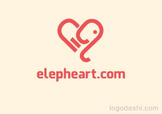 Elepheart網(wǎng)站LGOO標(biāo)志logo設(shè)計(jì)，品牌vi設(shè)計(jì)