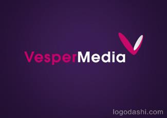 Vesper媒體標志標志logo設計，品牌vi設計