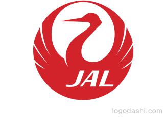 日本JAL航空標(biāo)志標(biāo)志logo設(shè)計，品牌vi設(shè)計