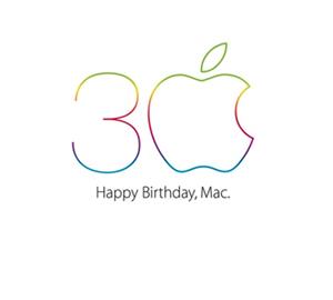 蘋果Mac電腦誕生30周年標志logo設計，品牌vi設計