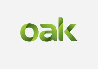 OAK字體標志logo設計，品牌vi設計