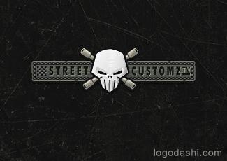 StreetCustomz車手在線社區(qū)標(biāo)識標(biāo)志logo設(shè)計，品牌vi設(shè)計