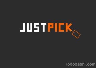 JustPick電子商務(wù)標(biāo)志logo設(shè)計(jì)，品牌vi設(shè)計(jì)