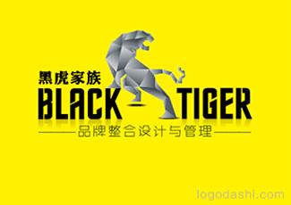 黑虎家族標志logo設計，品牌vi設計