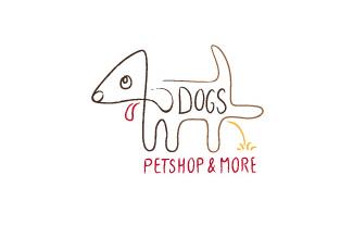 4DOGS寵物店標志logo設計，品牌vi設計