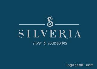 Silveria銀飾店標志logo設(shè)計，品牌vi設(shè)計