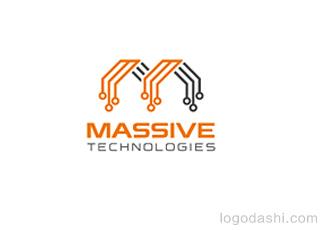 MASSIVE標志標志logo設(shè)計，品牌vi設(shè)計