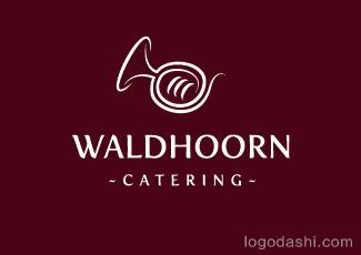 Waldhoorn餐飲標志logo設計，品牌vi設計