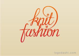 KnitFashion字體標(biāo)志logo設(shè)計，品牌vi設(shè)計