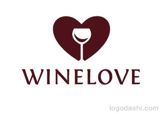 winelove葡萄酒標(biāo)志logo設(shè)計(jì)，品牌vi設(shè)計(jì)