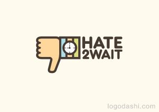 Hate2Wait自由師標(biāo)識圖形標(biāo)志logo設(shè)計(jì)，品牌vi設(shè)計(jì)